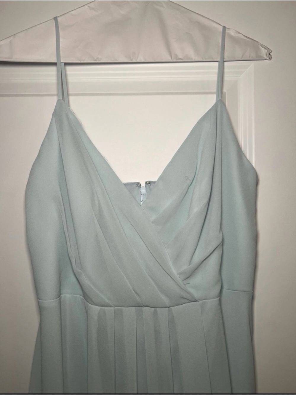 Bill Levkoff Pale Blue Spaghetti Strap Maxi Dress - Picture 3 of 7